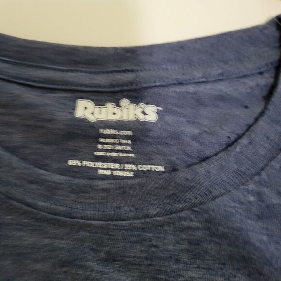 NEW L RUBIKS RUBIK CUBE COLORFUL GRAPHIC TSHIRT LARGE NWT - Picture 4 of 7